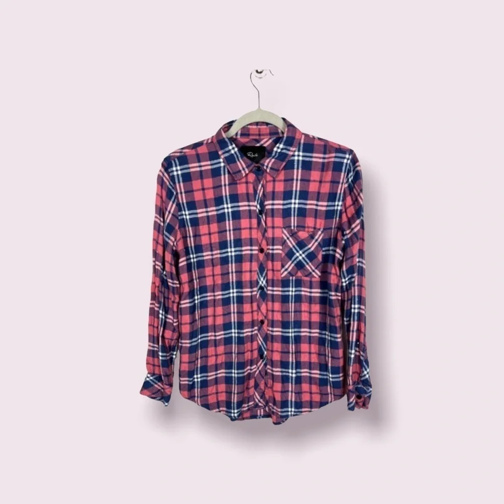 Rails button up plaid top